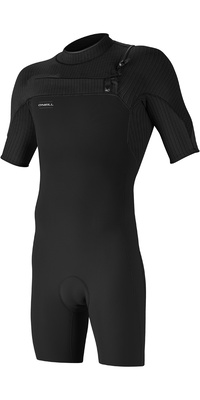 2026 O'Neill Mens Hyperfreak 2mm Chest Zip Shorty Wetsuit 5495 - Black